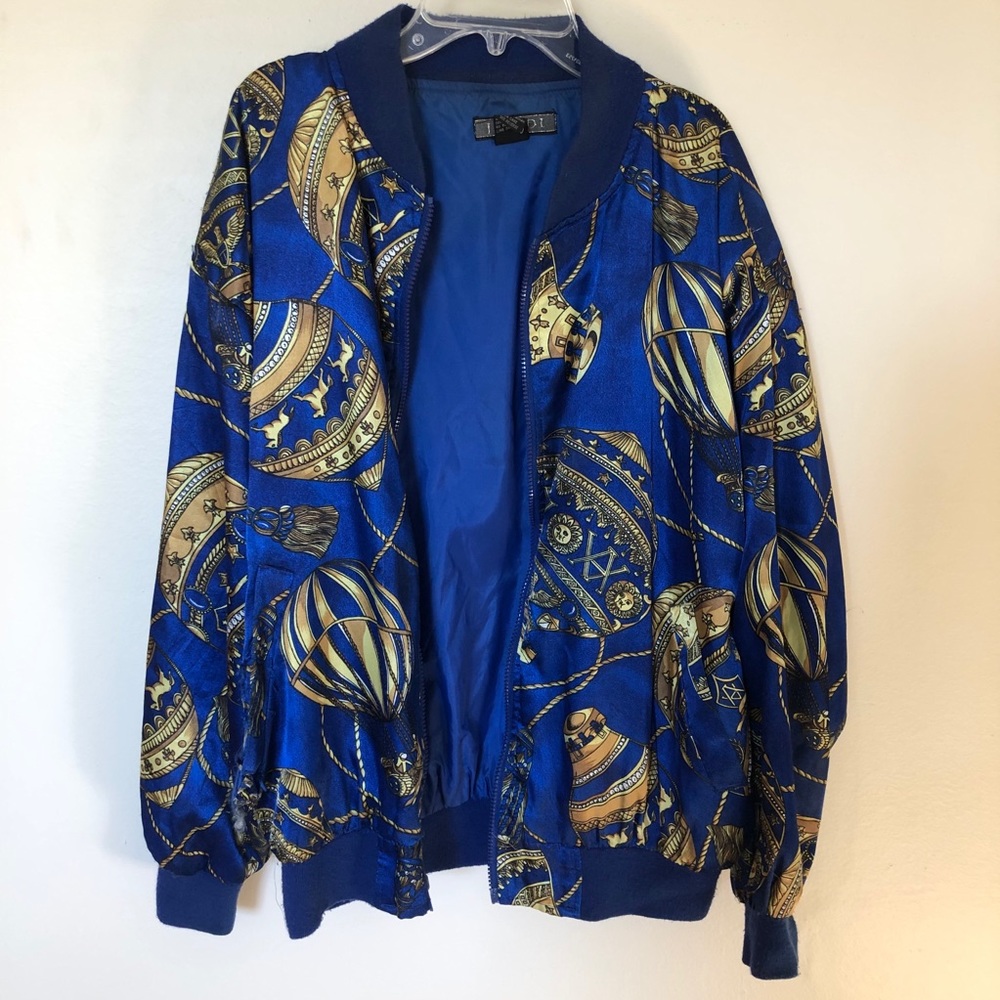 vintage satin bomber jacket